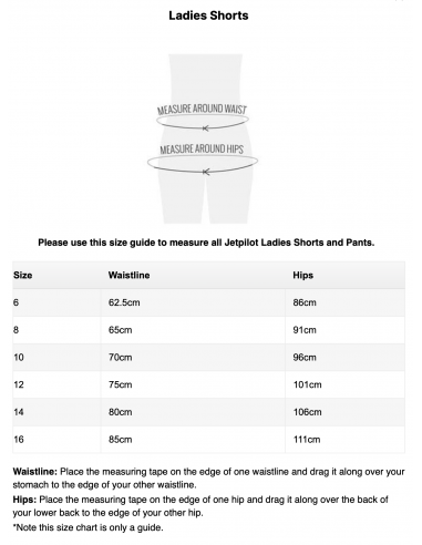 Short JetPilot Flight ladies 7"